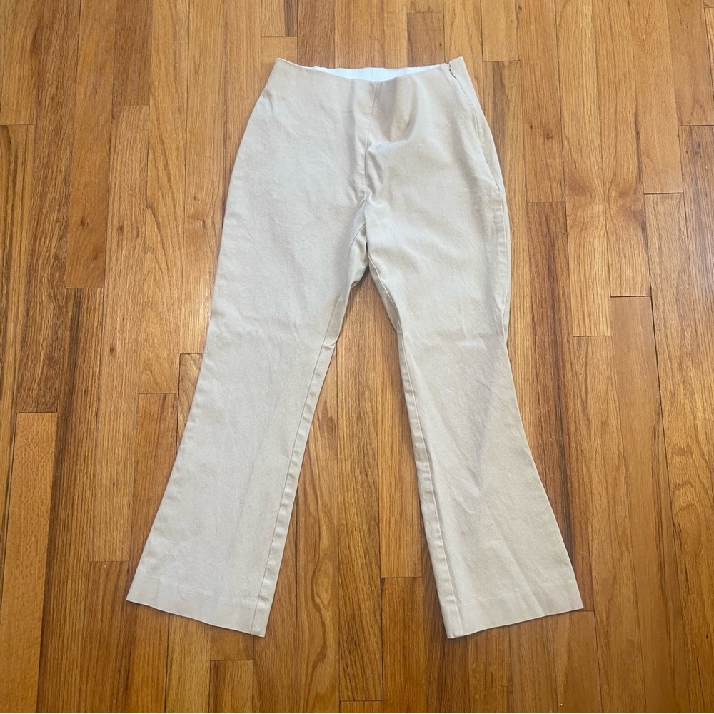 A New Day | Tan Form Fitting Calf Length Slacks - Picture 1 of 6